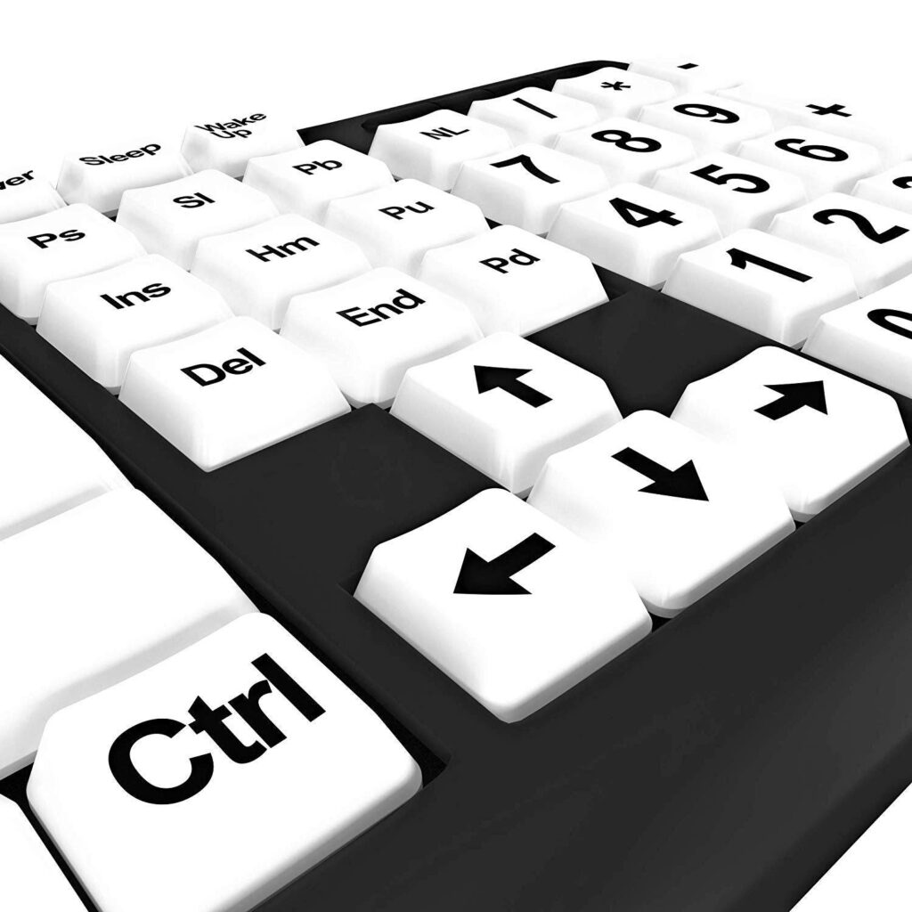 Modern Minimalist Wallpaper: Close-Up of White Keyboard Keys