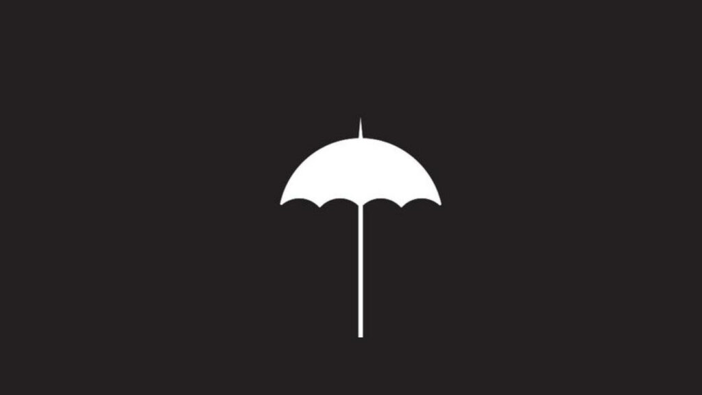 Minimalist The Umbrella Academy Wallpaper: White Umbrella Icon