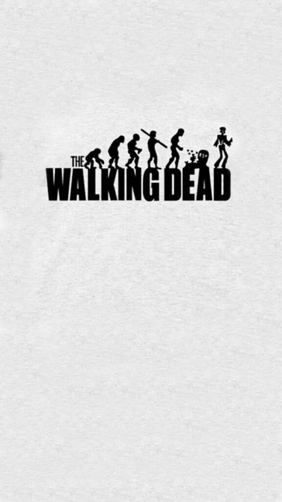 Minimalist The Walking Dead Wallpaper: Zombie Silhouette Design