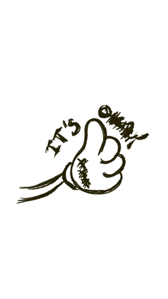 Minimalist Thumbs-Up Wallpaper: Reassuring Monochrome Design