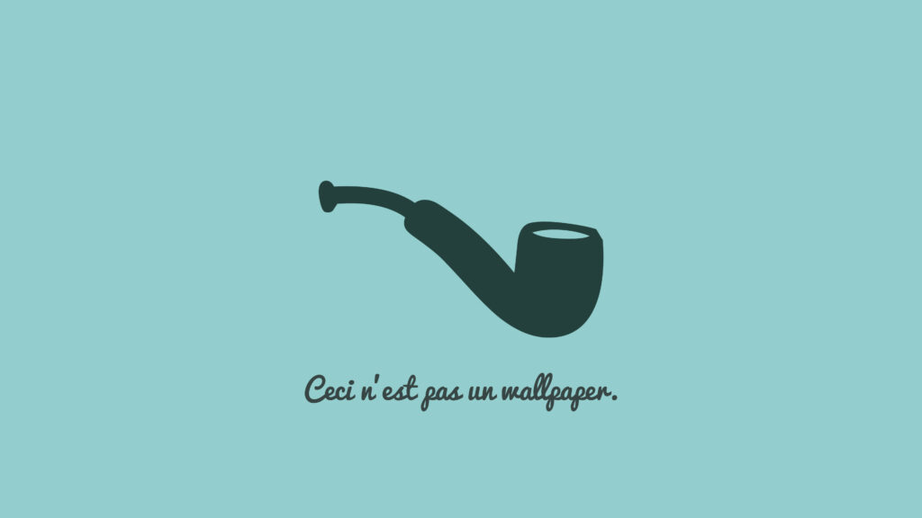 Minimalist Tobacco Pipe Wallpaper: Ceci n'est pas un wallpaper