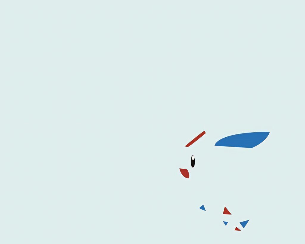 Togekiss Minimalist Wallpaper: Subtle Design with Bold Colors