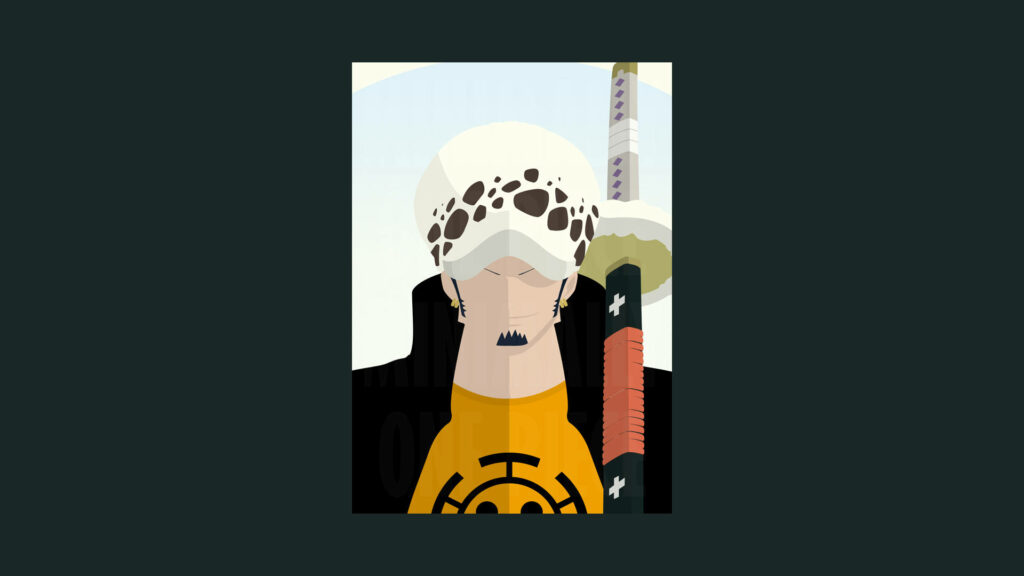Minimalist Trafalgar Law Wallpaper - Sleek Anime Design