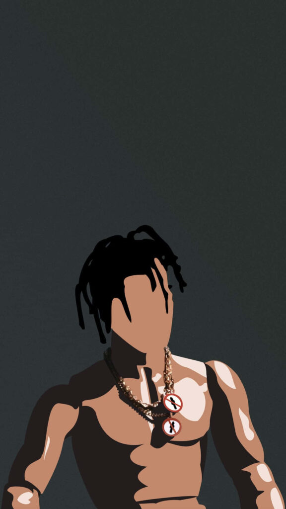 Minimalist Travis Scott Wallpaper | Edgy Vector Art for iPhones