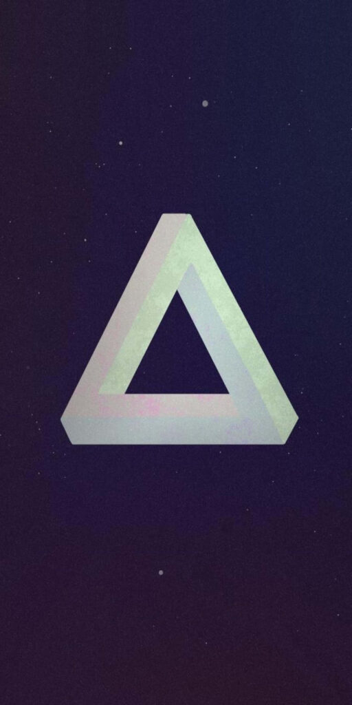 Minimalist Triangle Wallpaper: Modern Elegance in Dark Galaxy Background