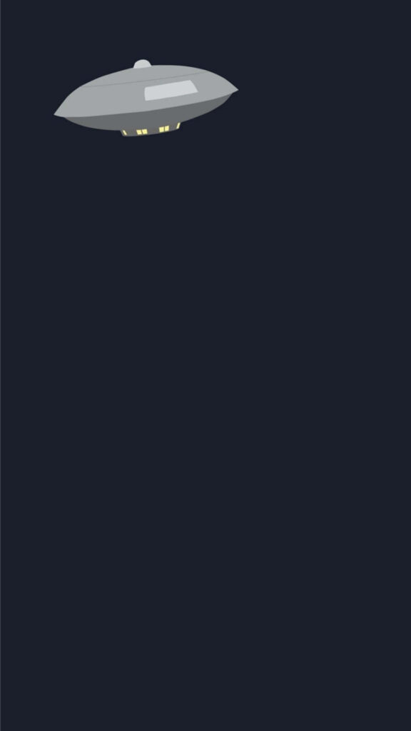 Minimalist UFO Wallpaper: Dark Background & Subtle Glow for iPhone