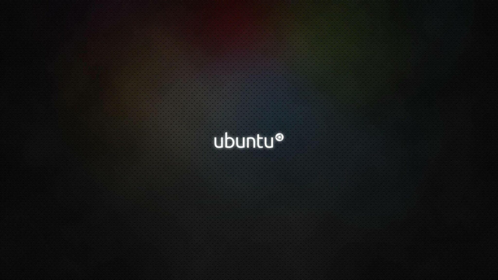 Ubuntu Logo Wallpaper: Minimalistic Linux Desktop Background