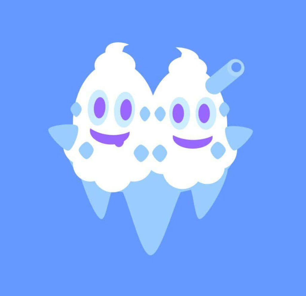 Minimalist Vanilluxe Wallpaper: Playful Vector Art on Blue Background