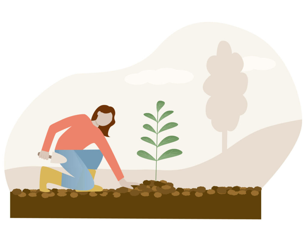 Minimalist Gardener Wallpaper: Nurturing Nature & Growth