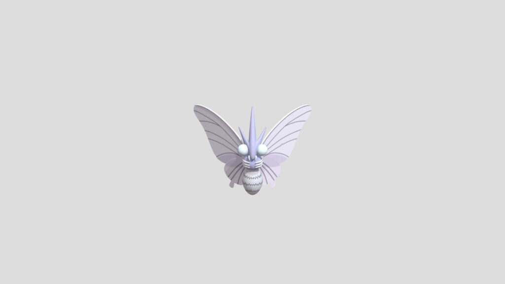 Minimalist 3D Venomoth Wallpaper on Light Gray Background