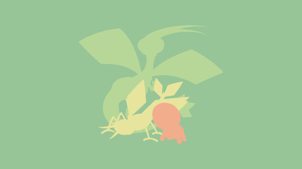 Minimalist Vibrava Evolution Silhouettes on Soft Green Wallpaper