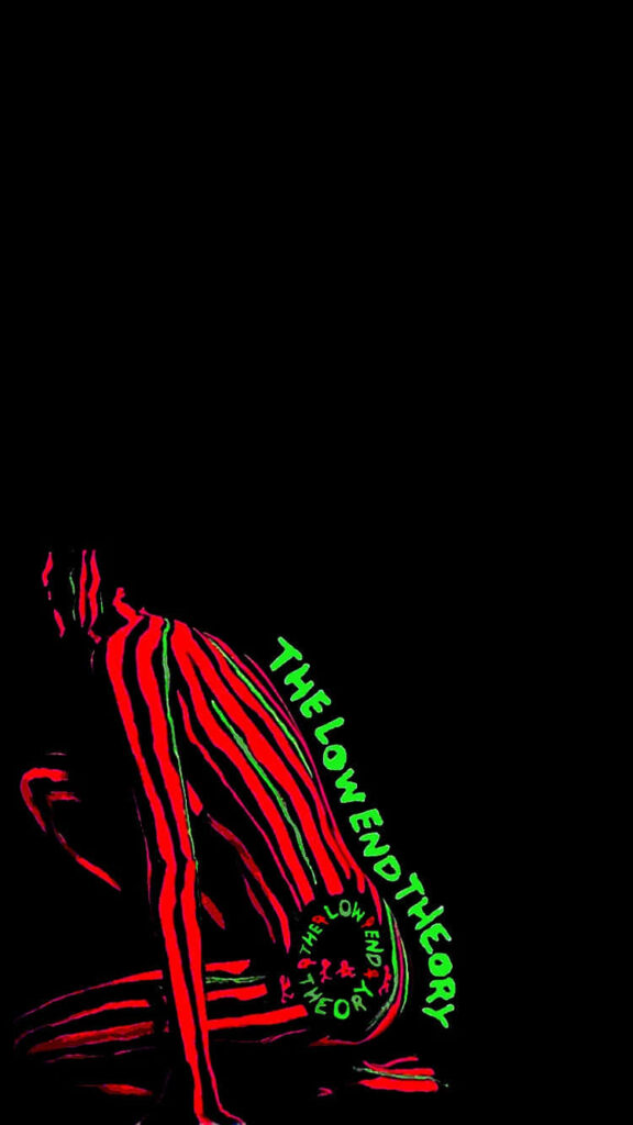 Minimalist Black Wallpaper with Bold Red & Green Design | The Low End Theory