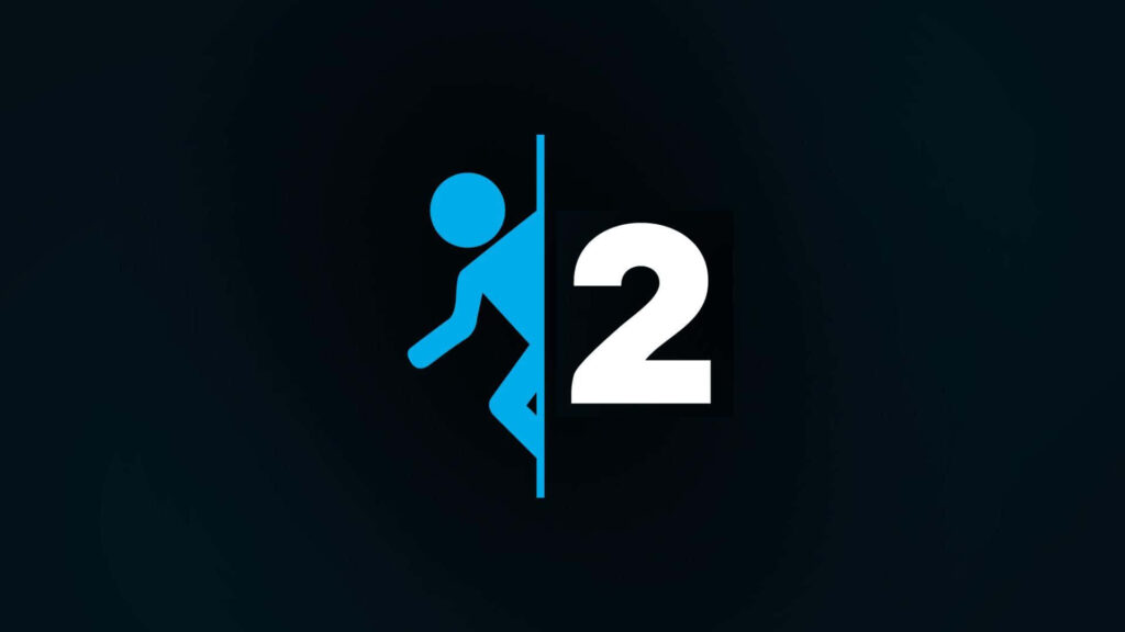 Minimalist Blue Running Figure Wallpaper on Dark Background