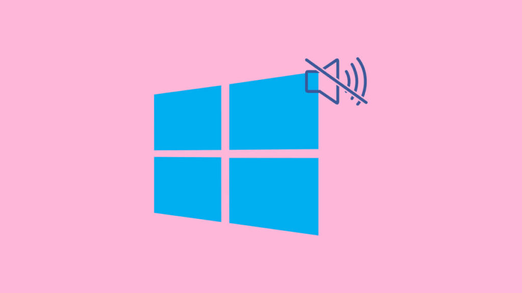 Minimalist Blue Windows Logo Wallpaper on Soft Pink Background