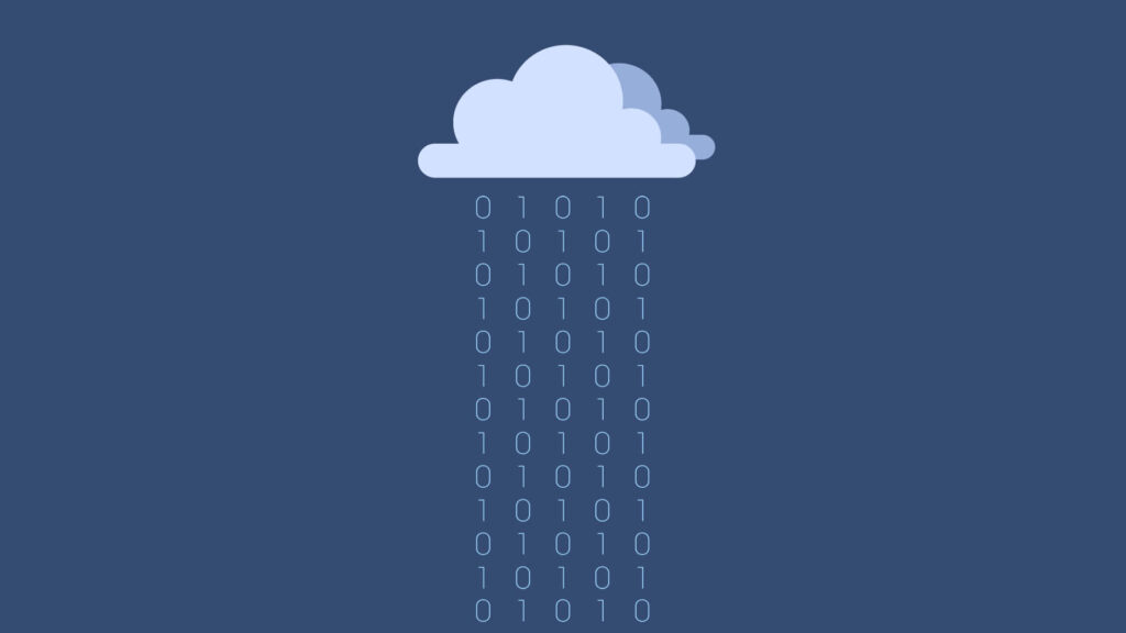Minimalist Cloud Wallpaper: Nature Meets Digital Data Flow