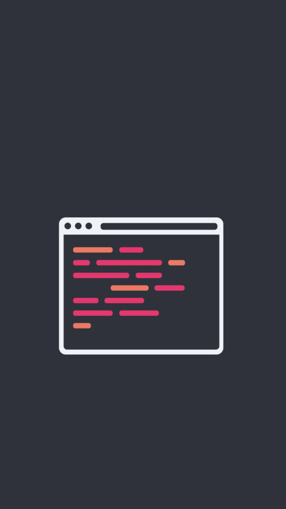 Minimalist Code Editor Wallpaper: Colorful Lines on Dark Background