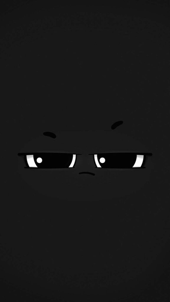 Minimalist Dark Wallpaper: Skeptical Eyes Reflecting Curiosity