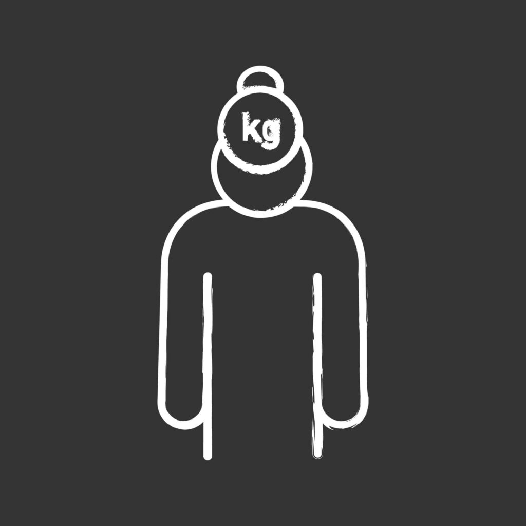Minimalist Stick Figure Wallpaper: Weight Symbol on Dark Background