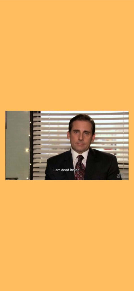 Minimalist Michael Scott Wallpaper: Humorous Office Scene Background