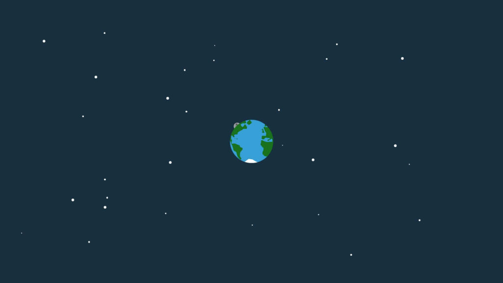 Minimalist Earth Wallpaper: Dark Blue Background & White Stars