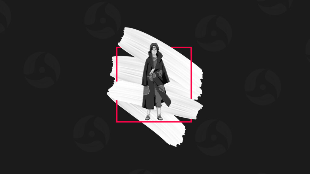 Minimalist Wallpaper: Solitary Character with Bold Geometric Shapes