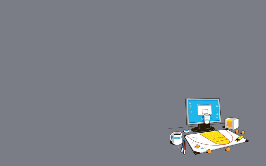 Minimalist Coffee Setup Wallpaper: Clean Workspace Aesthetic
