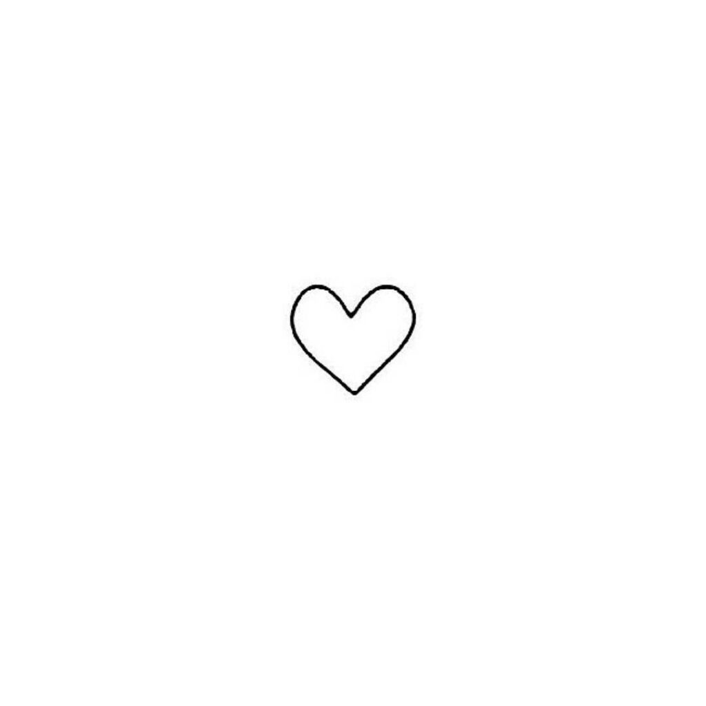 Minimalist White Heart Wallpaper on Plain Black Background