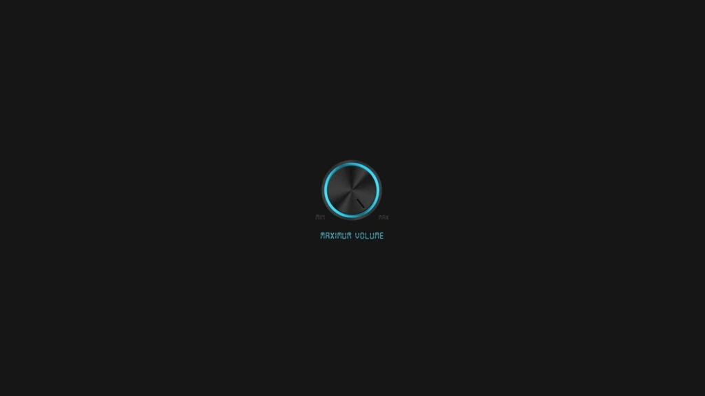Sleek Minimalist Wallpaper: Illuminated Blue Dial on Black Background