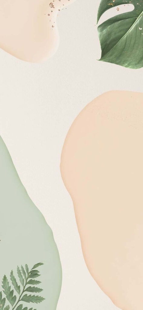 Minimalist Pastel Wallpaper with Botanical Elements - Calm Background