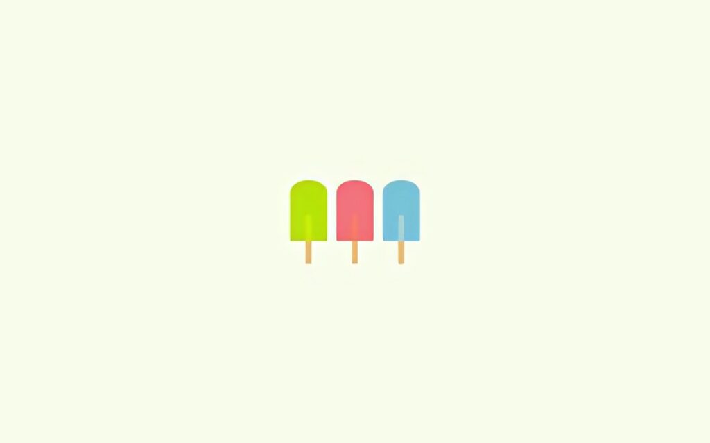 Minimalist Wallpaper: Vibrant Popsicles on Light Neutral Background