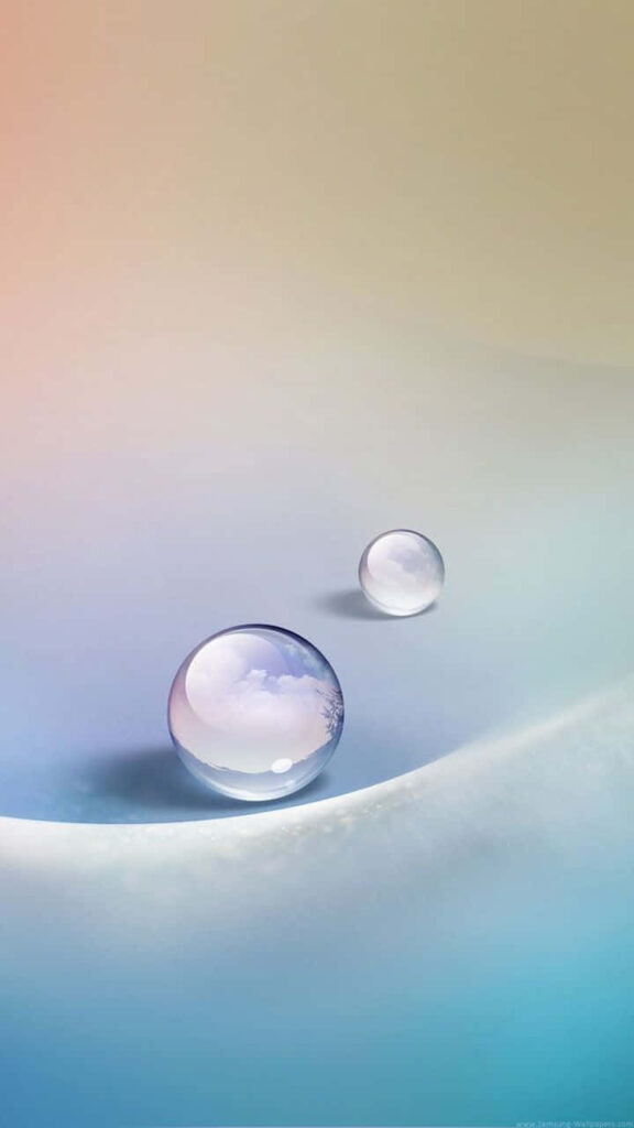 Minimalist Water Droplets on Pastel Surface - Galaxy Note 4 Wallpaper