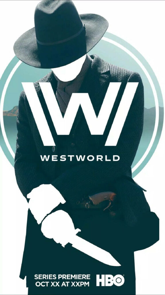 Minimalist Westworld Wallpaper: Mysterious Man & Iconic W Logo