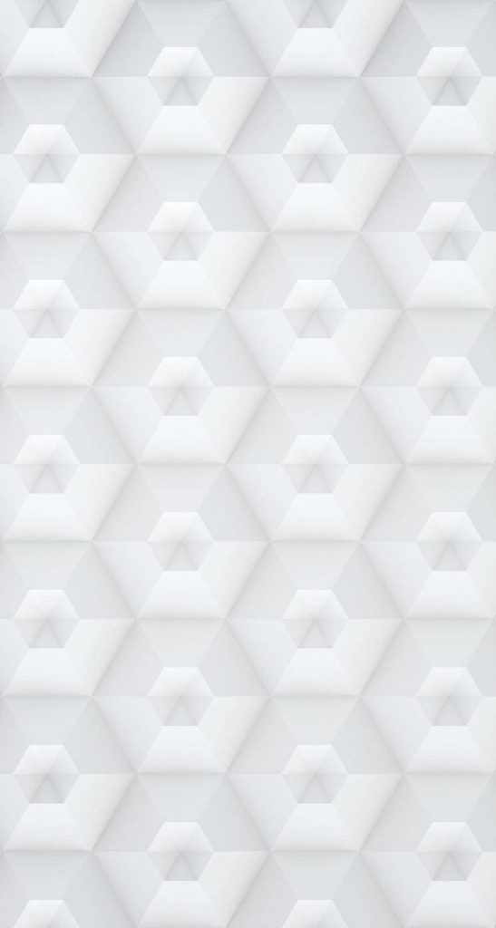 Minimalist white 3D hexagonal pattern wallpaper abstract geometric modern digital art background