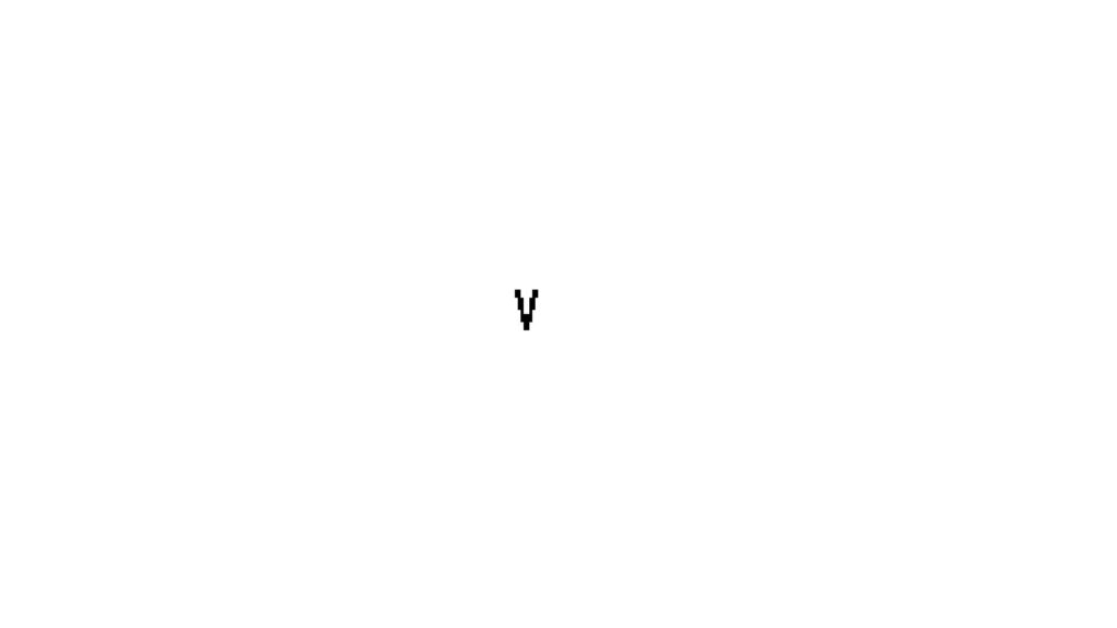 Simplistic Elegance: Pixelated 'V' - White Background Laptop Wallpaper