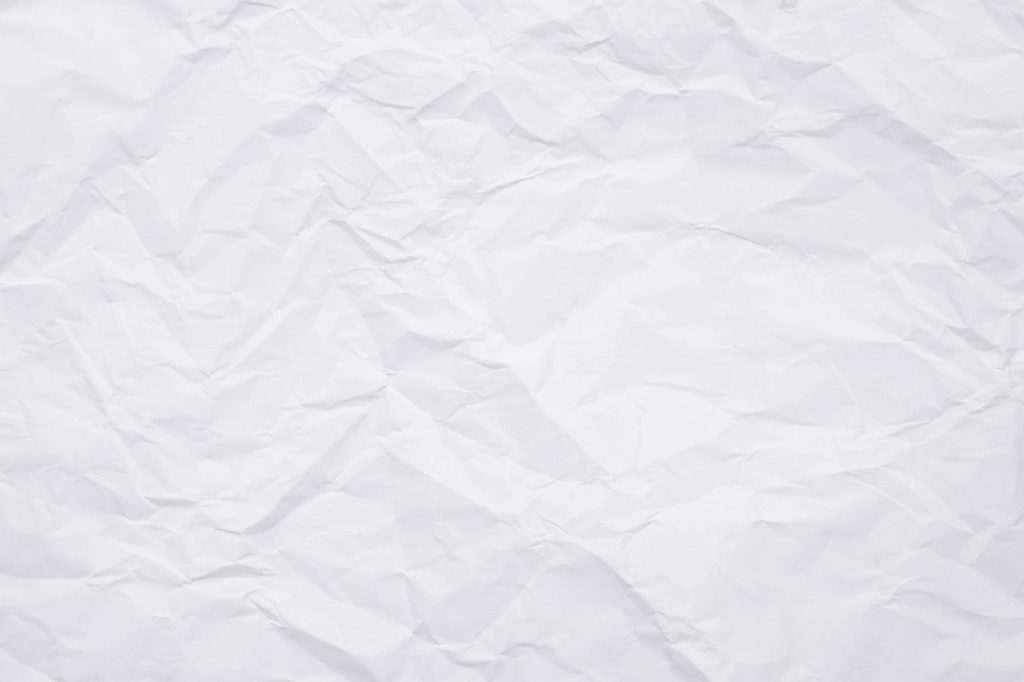Minimalist white crumpled paper wallpaper with soft lighting and detailed texture background