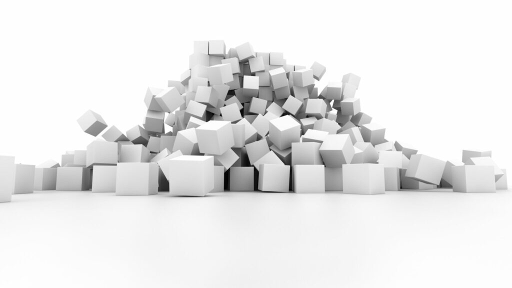 Minimalist White Cube Wallpaper - Modern Abstract 1920x1080 Background