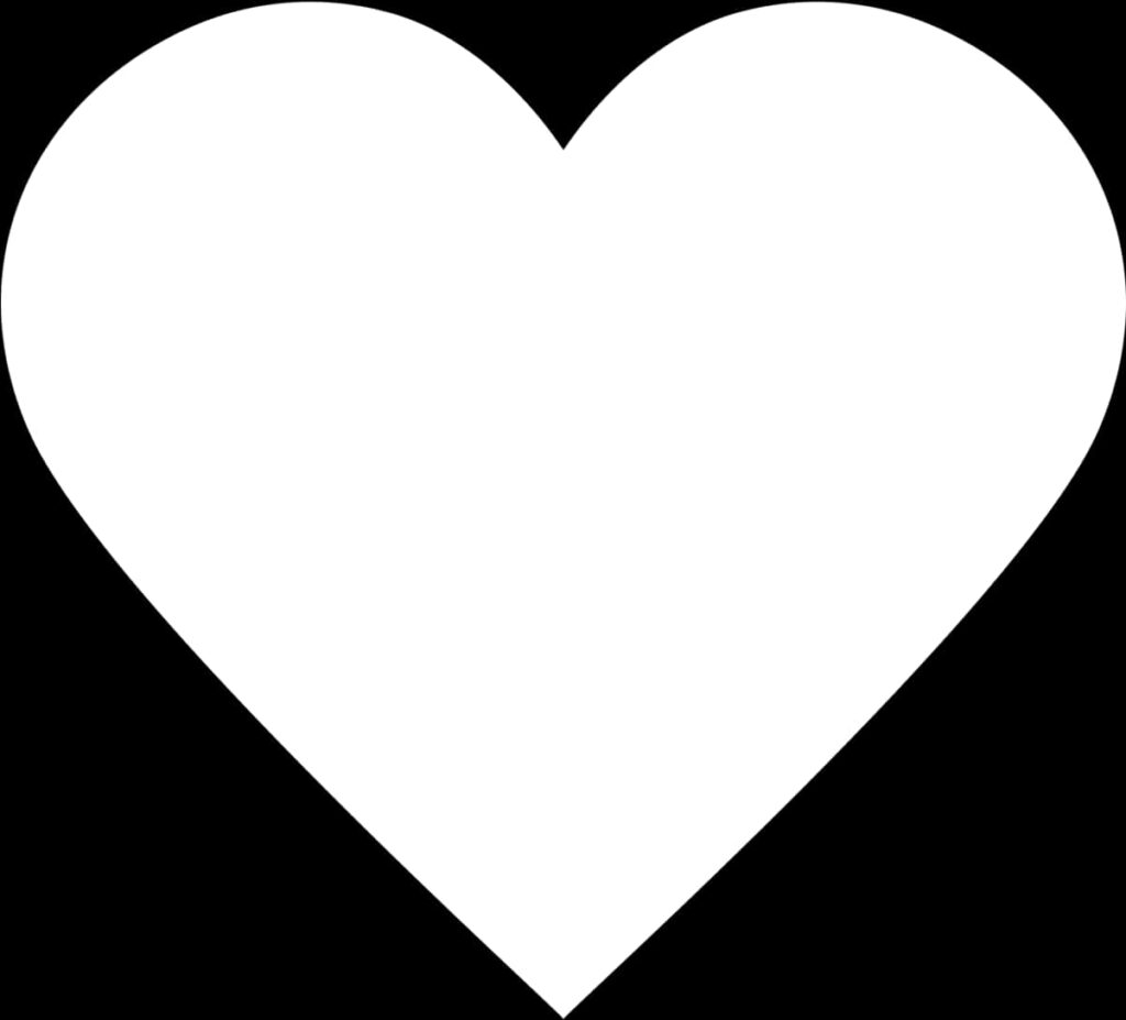 Minimalist White Heart Graphic for Crafts & Design - Transparent Background Wallpaper