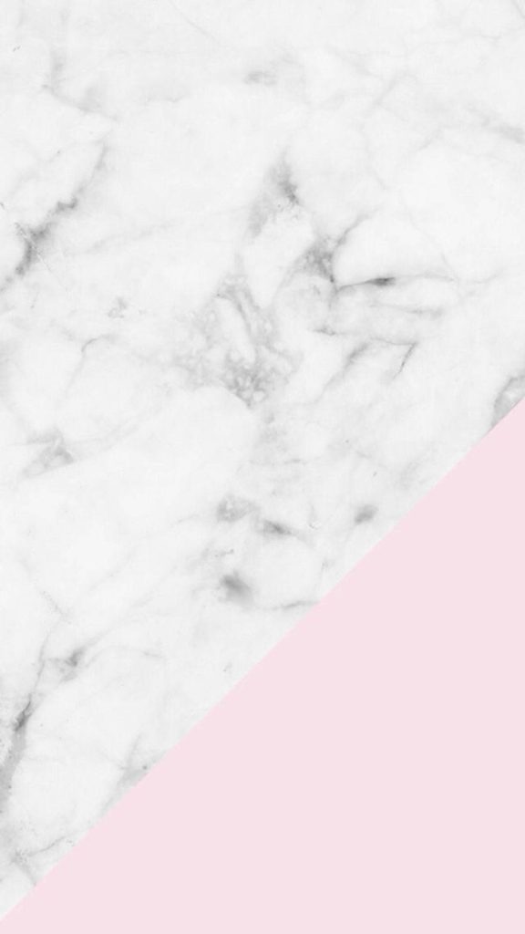 Minimalist wallpaper with white marble texture and pastel pink diagonal split background design
