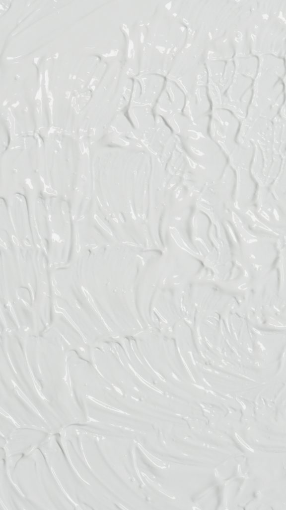 Minimalist white paint texture wallpaper with thick swirling plaster ridges and modern abstract design