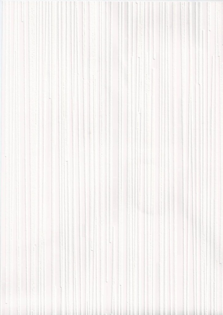 Minimalist white wallpaper with subtle vertical lines resembling textured wood paneling background