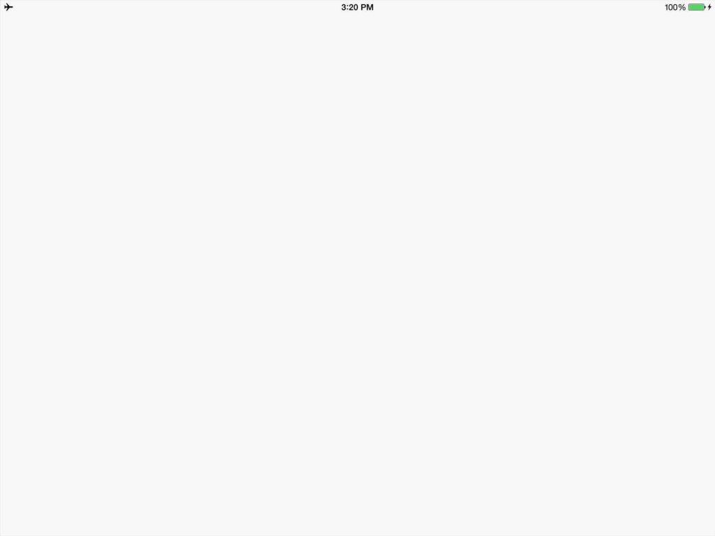 Minimalist white iOS wallpaper with clean design and visible status bar for iPhone and iPad