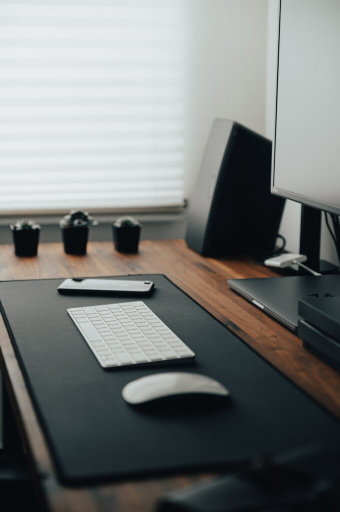 Minimalist Workstation Wallpaper: Sleek Desk Setup & Modern Tech