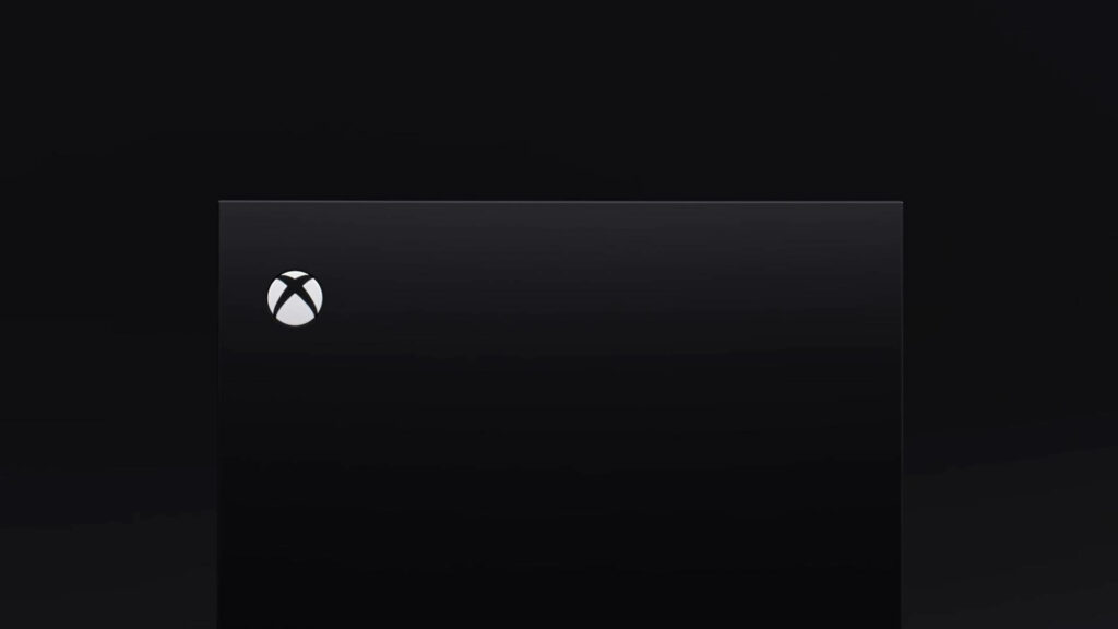 Glowing Minimalism: Xbox Series X Console Shines in the Darkness Wallpaper