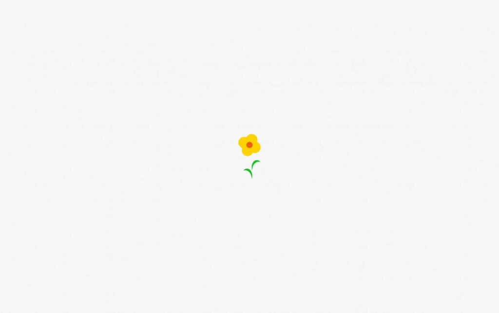 Elegant Minimalist Yellow Flower Wallpaper on White Background