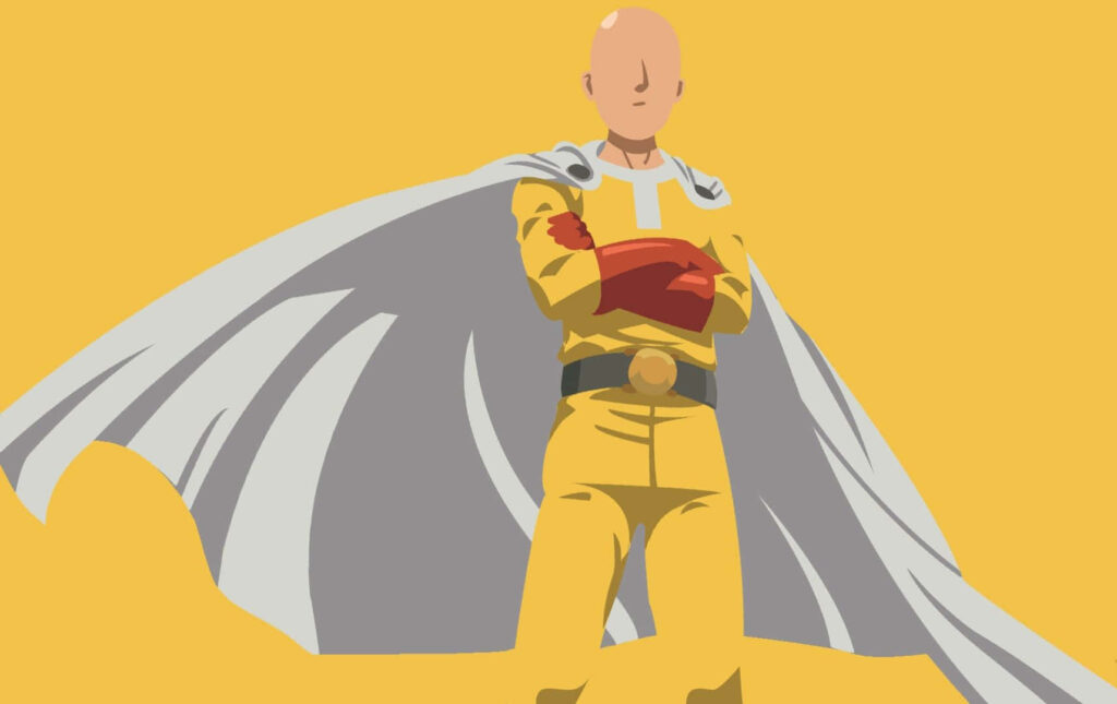 Minimalist Character in Yellow Jumpsuit | Simple Art Wallpaper