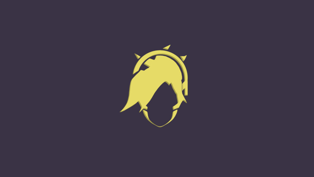 Minimalist Yellow Silhouette Head Wallpaper - Enjoy the Game!