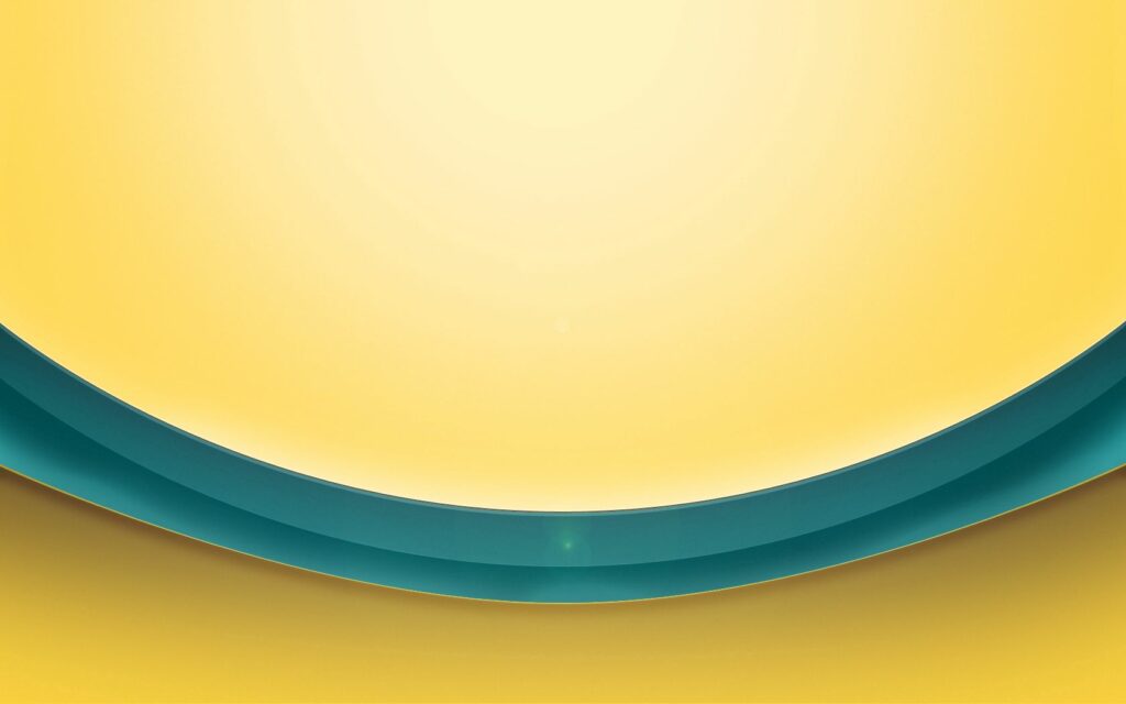Elegant Gradated Yellow Background with Teal Arcs - 1680x1050 Wallpaper