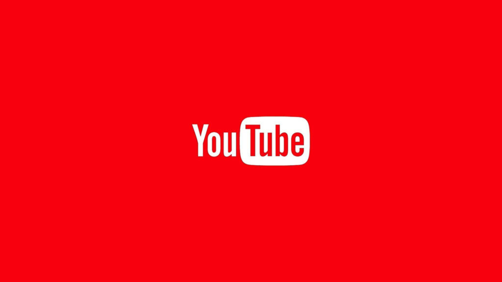 Bold Red YouTube Logo Wallpaper - Minimalist Design, 2048x1152