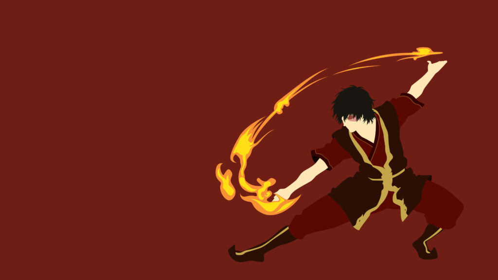 Minimalist Zuko Firebending Wallpaper | Avatar: The Last Airbender