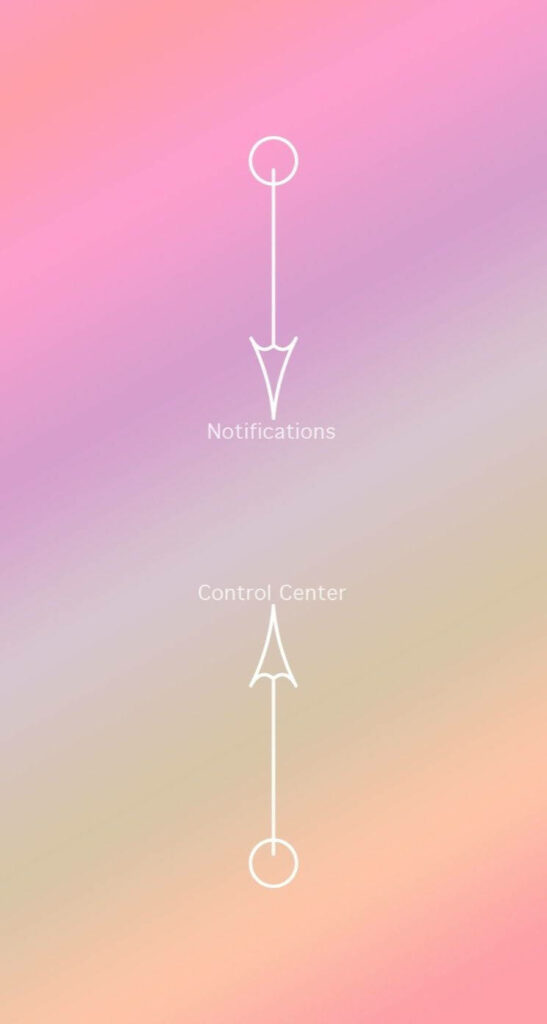 Minimalist Cute iPhone Wallpaper: Arrows on Soft Gradient Background